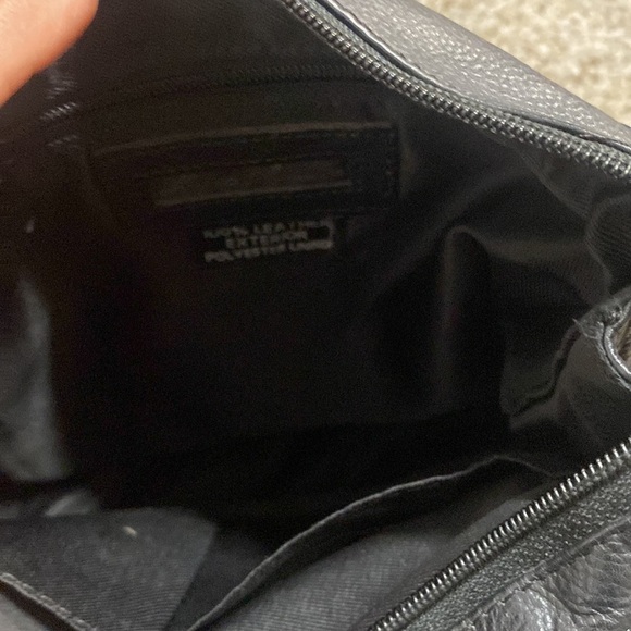 Marco Avane Black Leather Adjustable Crossbody Bag Vintage Shoulder Purse - Picture 6 of 9